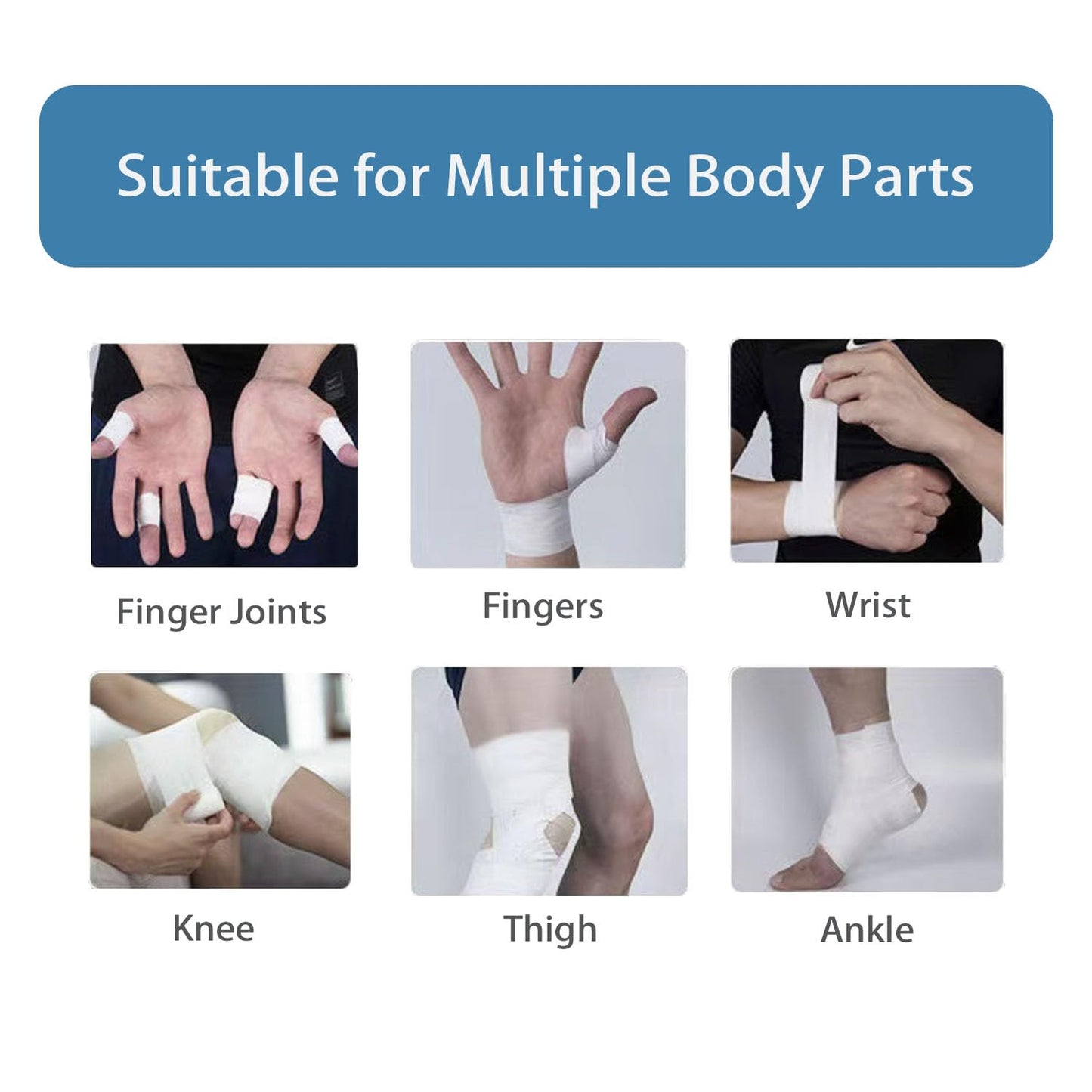 Athletic Tape White Sports 1.5 Inch 30 Feet Tearable Support for Wrist Finger Ankle Turf Football 1 Roll