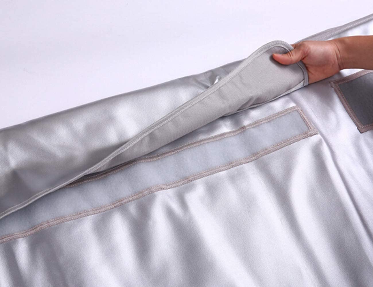 Elitzia Far Infrared Sauna Blanket 3 Independent Heating Zones for Full Body Home Spa Muscle Relaxation 95-176°F Adjustment Easy Clean Waterproof Oxford Fabric 71"x31.5" ETBO20