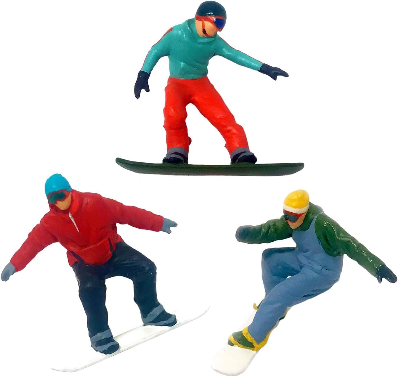Skiennix Miniature Skiing Figure Set - 3-Piece Tabletop Display for Winter Decor
