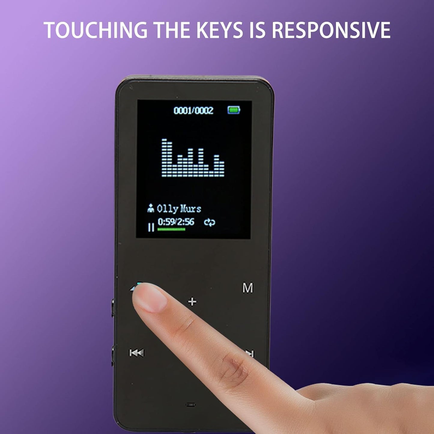 SENECESLI MP3 1.8" 128G Player with Bluetooth, Portable Music Player with Screen, Digital Music Voice Recorder