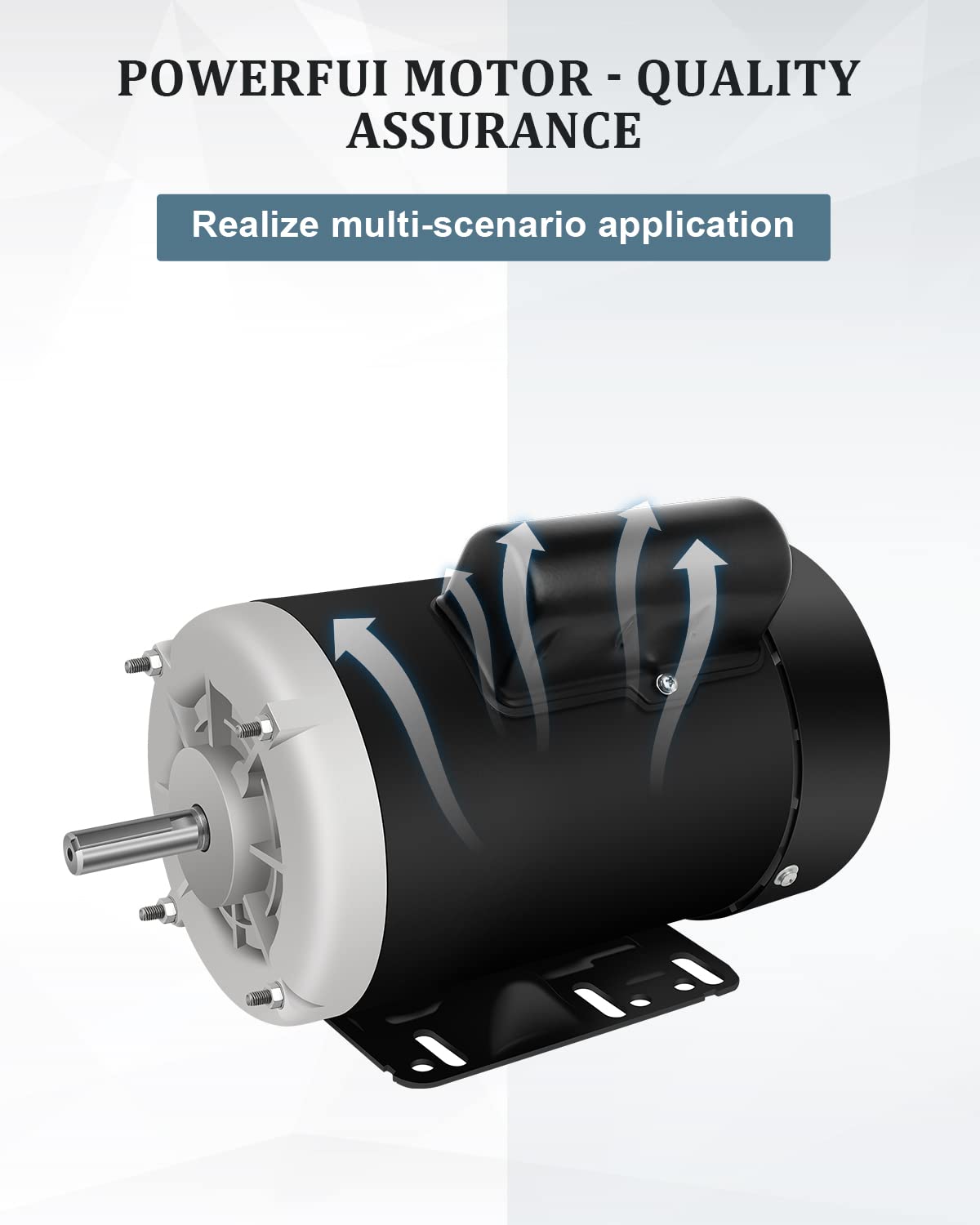 Electric Motor 1 HP Farm Duty Motor, Single Phase Motor 1750RPM 115V/230V 13.6/6.8A CW/CCW TEFC