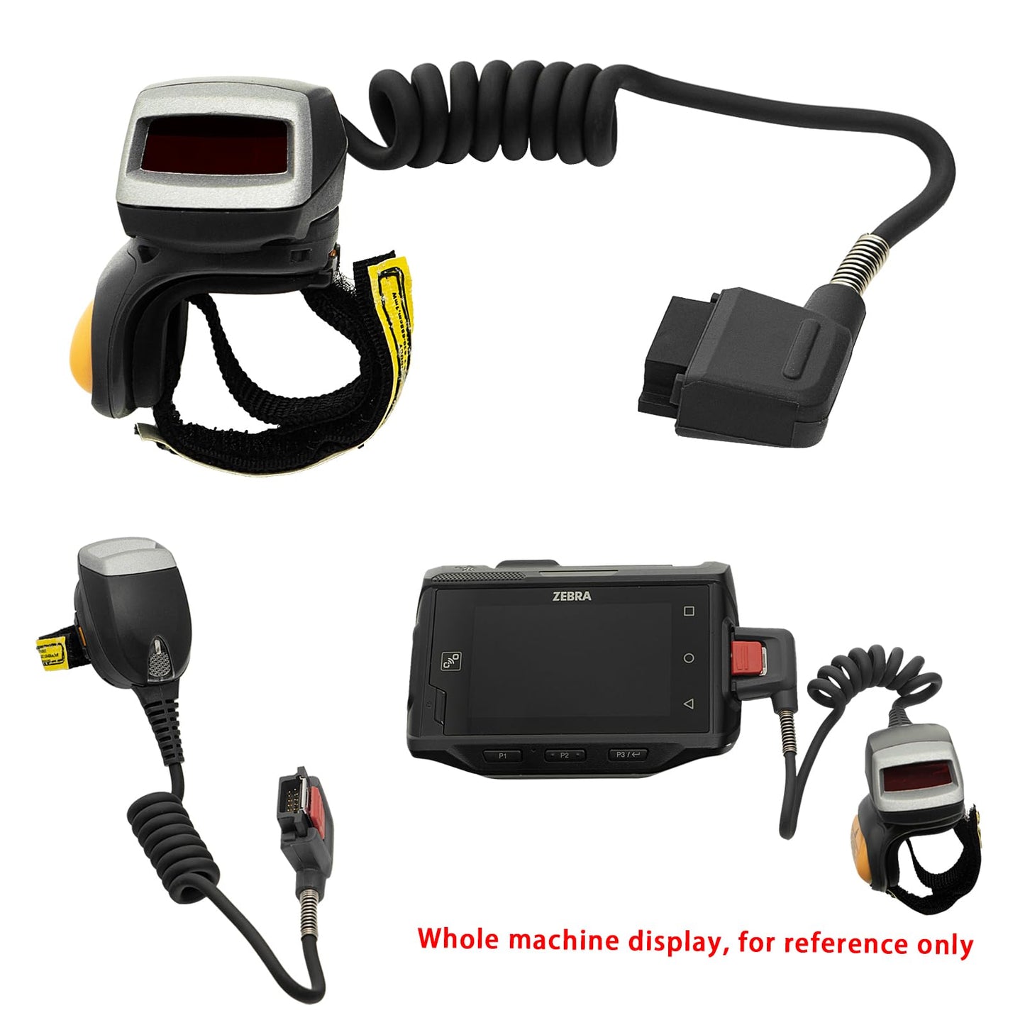 RS4000 Finger Ring Scanner 1D Laser Corded Barcode Reader for Zebra WT6000 Wearable Mobile Computer, Snsitive Accuracy Scanning (RS4000-HPCSWR)
