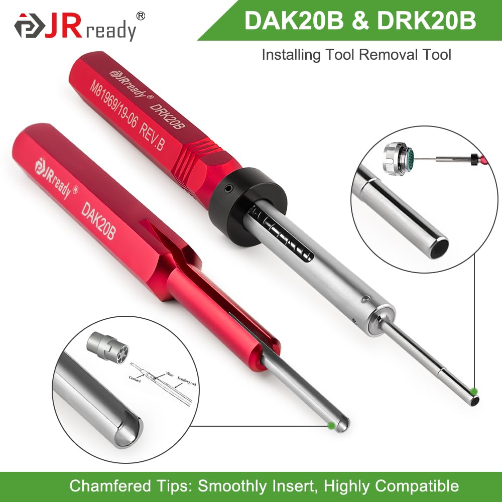 JRready ST2161-1 Aviation Crimp Tool Kit NEW-AS2G Miniature Crimper M22520/2-01 for G125 GO NO-GO GAGE 11 Pcs Positioners DAK20B DRK20B M81969/14-01 M81969/14-10 Installing Removal Tool