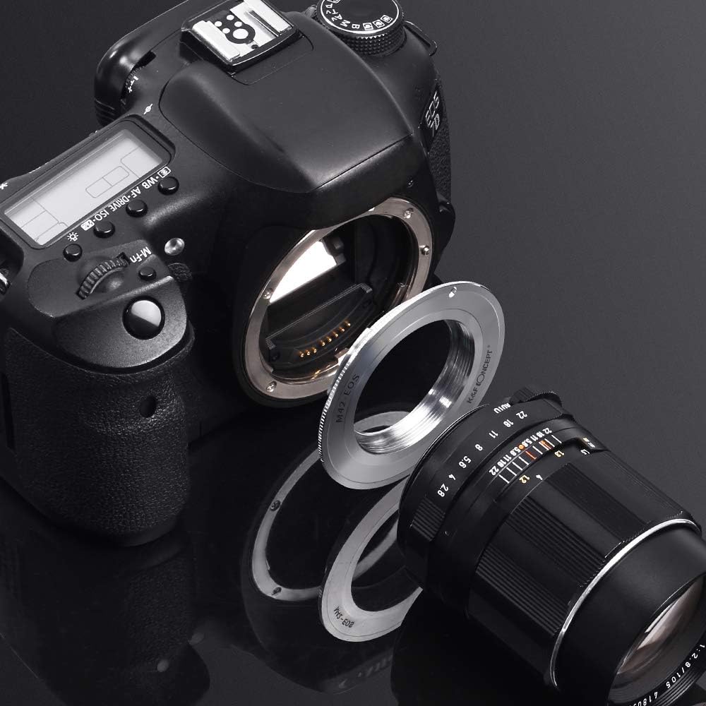 M42 M42 1300D 200D 750D 80D 800D 7D 6D 5D 77D 1200D 600D 70D to EOS, K&F Lens Mount Adapter for Mount Lens to EF EF-S