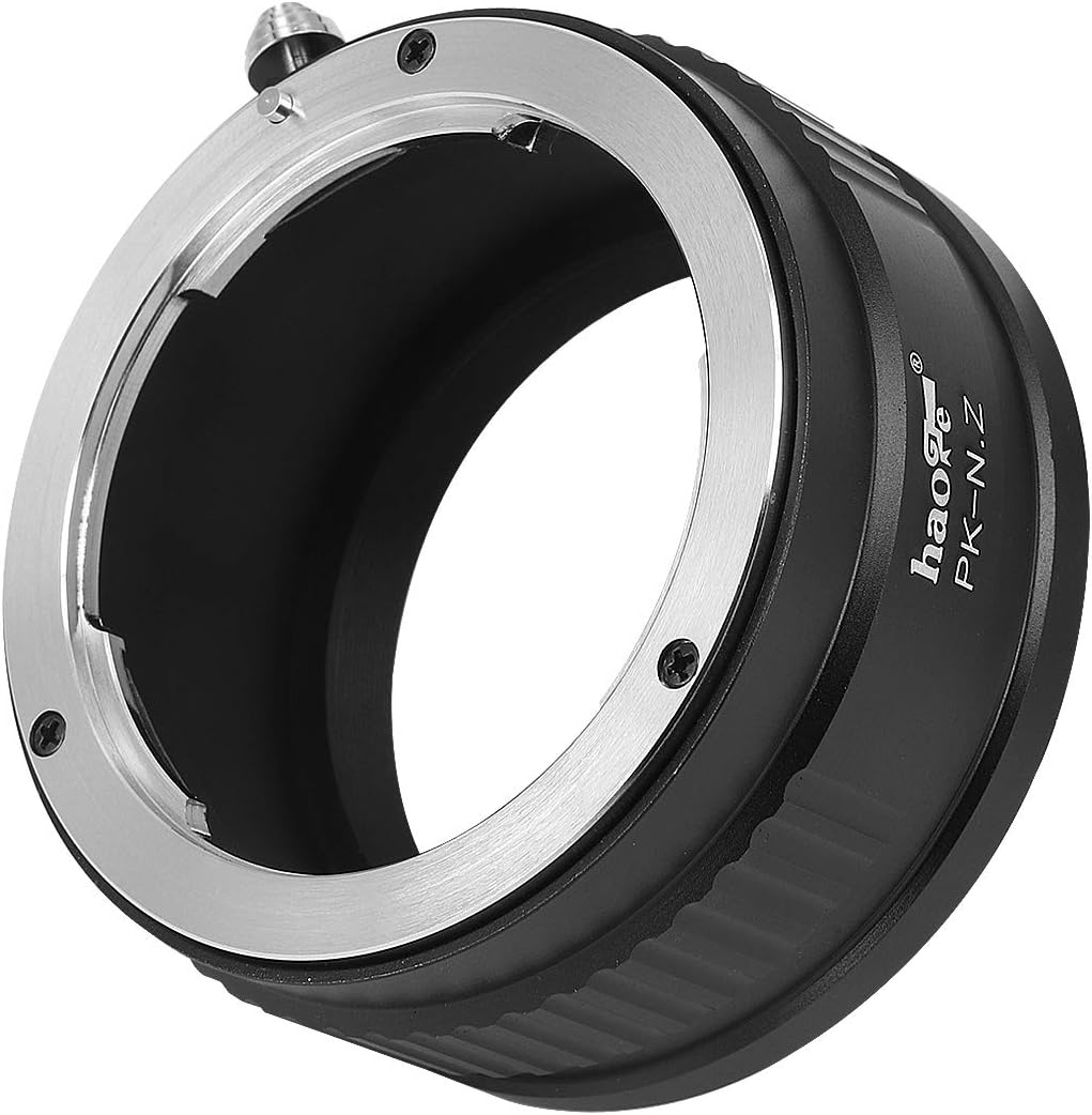 Z7II Z6ii Z6 Z7 Z50 Haoge Manual Lens Mount Adapter for Pentax K PK Lens to Nikon Z Mount Mirrorless Camera Such as