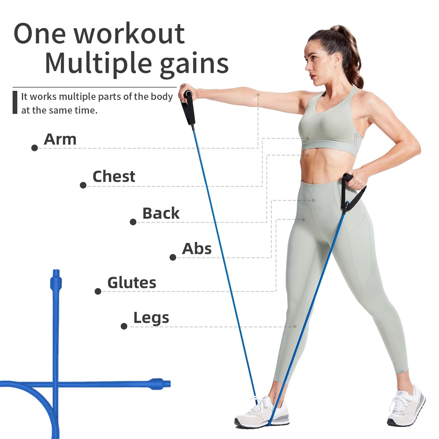 Resistance Bands with Handles, Single Resistance Tubes, Workout Bands with Handles, Durable Exercise Band For Stretching, Home Workouts, Physical Therapy, Fitness, Natural latex (Black-X Heavy)