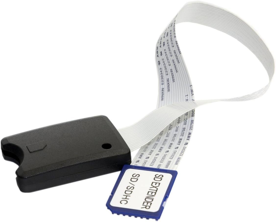 JSER 25cm Standard SD SDHC Male to SD Female Extension Memory Card Kit Soft Flat FPC Cable Extender Compatible for GPS