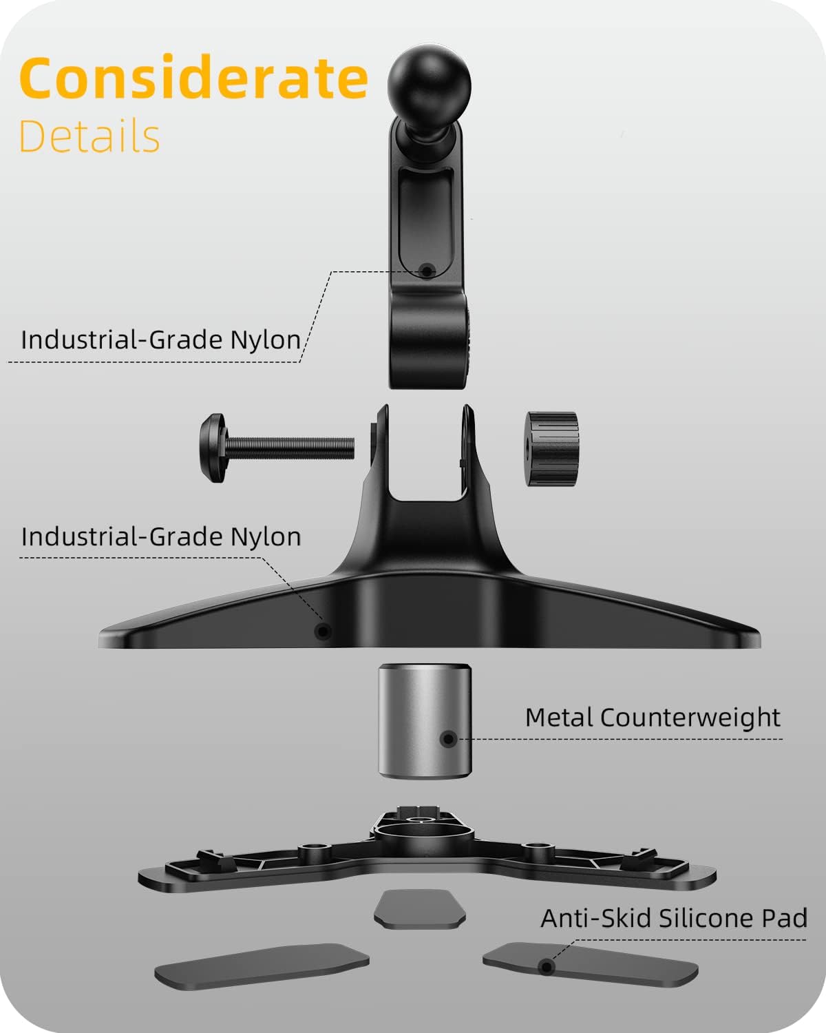 APPS2Car 4.7-6.8" Heavy Duty Phone Stand - Adjustable Desktop Holder for Video Calls, Compatible with Smartphones