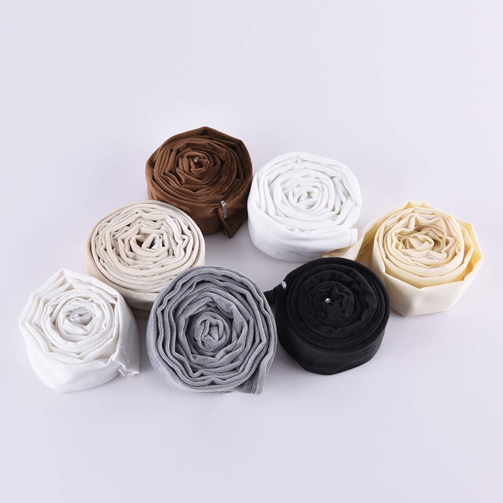 Aory 6 Chandelier Chain Cover Feet,Flannelette White Fabric Cord Cover for Chandelier Wire Decoration and Protector
