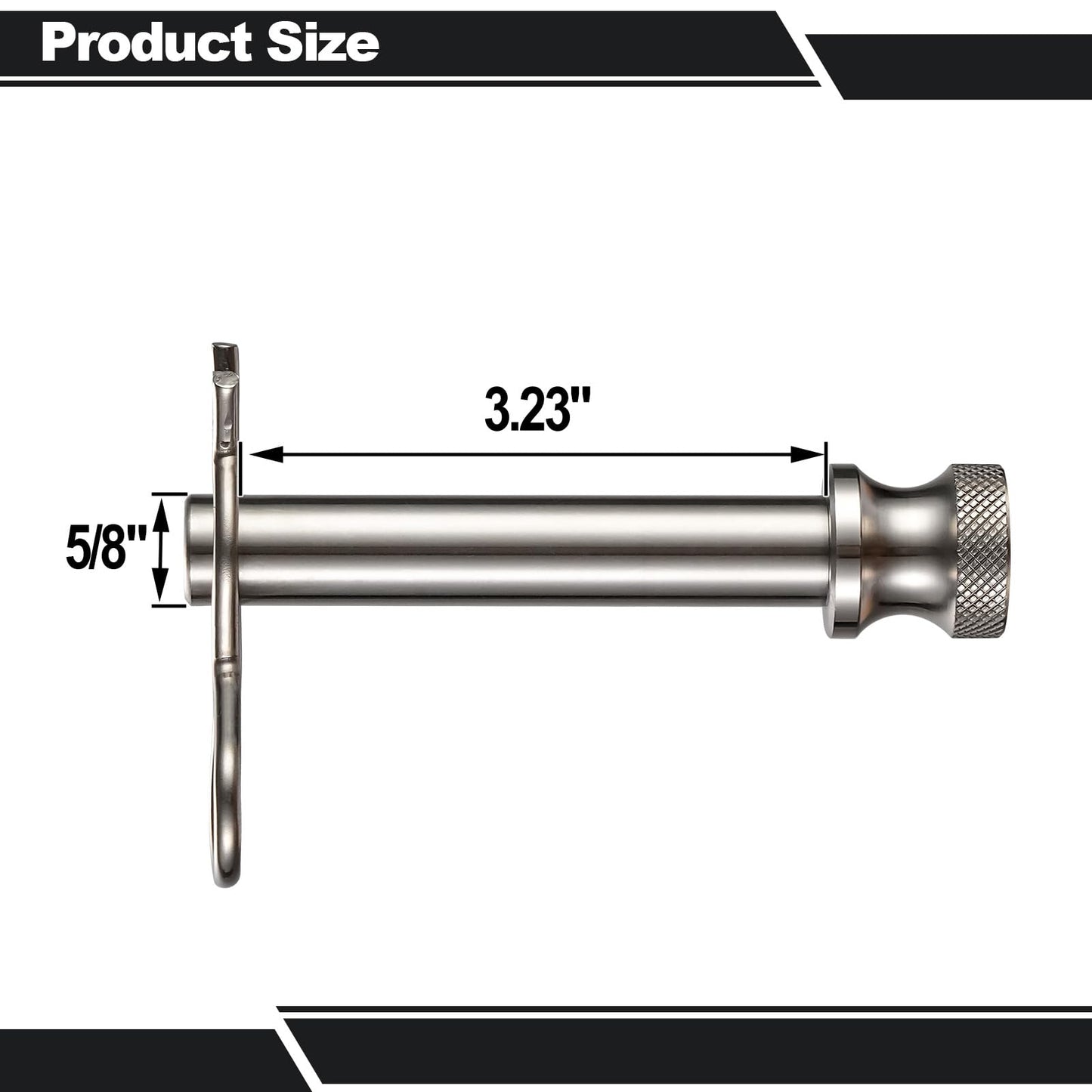 TOPSHINE Stainless Steel Trailer Hitch Pin and Clip, 5/8 Inch Diameter, Fits 2"&2.5" Receiver (1 Pack)