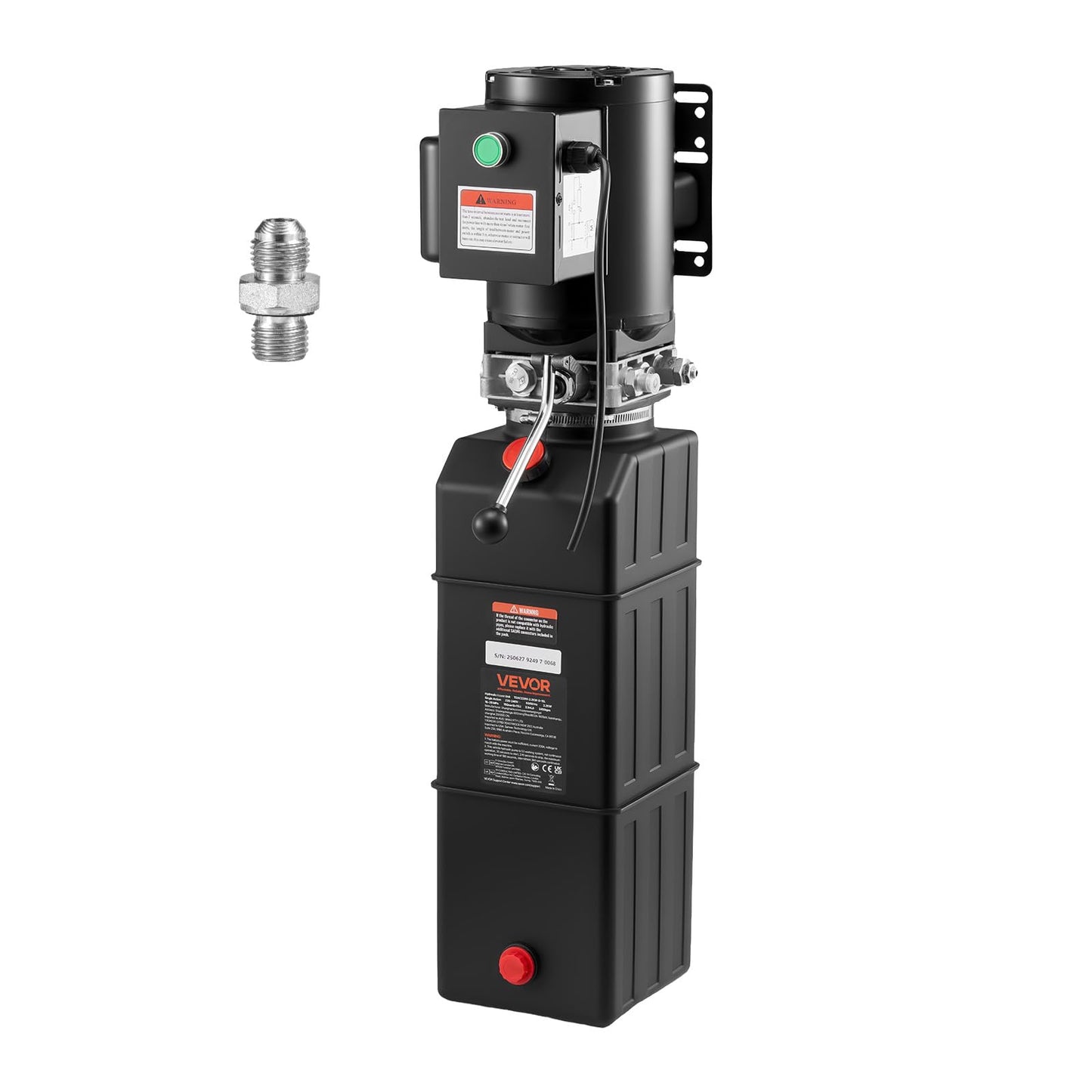 Vevor Hydraulic Pump 15 Quart Hydraulic Motor Hydraulic Lift Single Phase Car Lift 3450 RPM Dump Trailer 208-230 Volt Portable Car Lift 2 Horsepower Auto Lift Vehicle Lift Portable Power Press