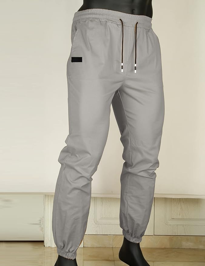 Men Joggers Chino Cargo Pants Hiking Outdoor Recreation Pants Twill Fitness Track Jogging Pants Casual Cotton Pants