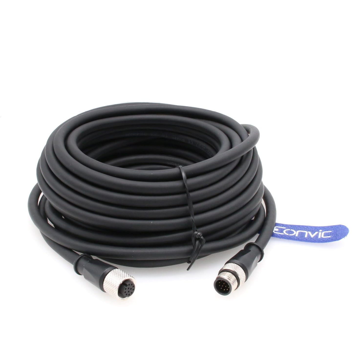 Eonvic M12 Power I/O Cable for Cognex Vision Sensor in-Sight 2000 7000 8000 M12 A-Code 12 Pin Male to Female High Flexible Shielded Sensors Industrial Camera 50M