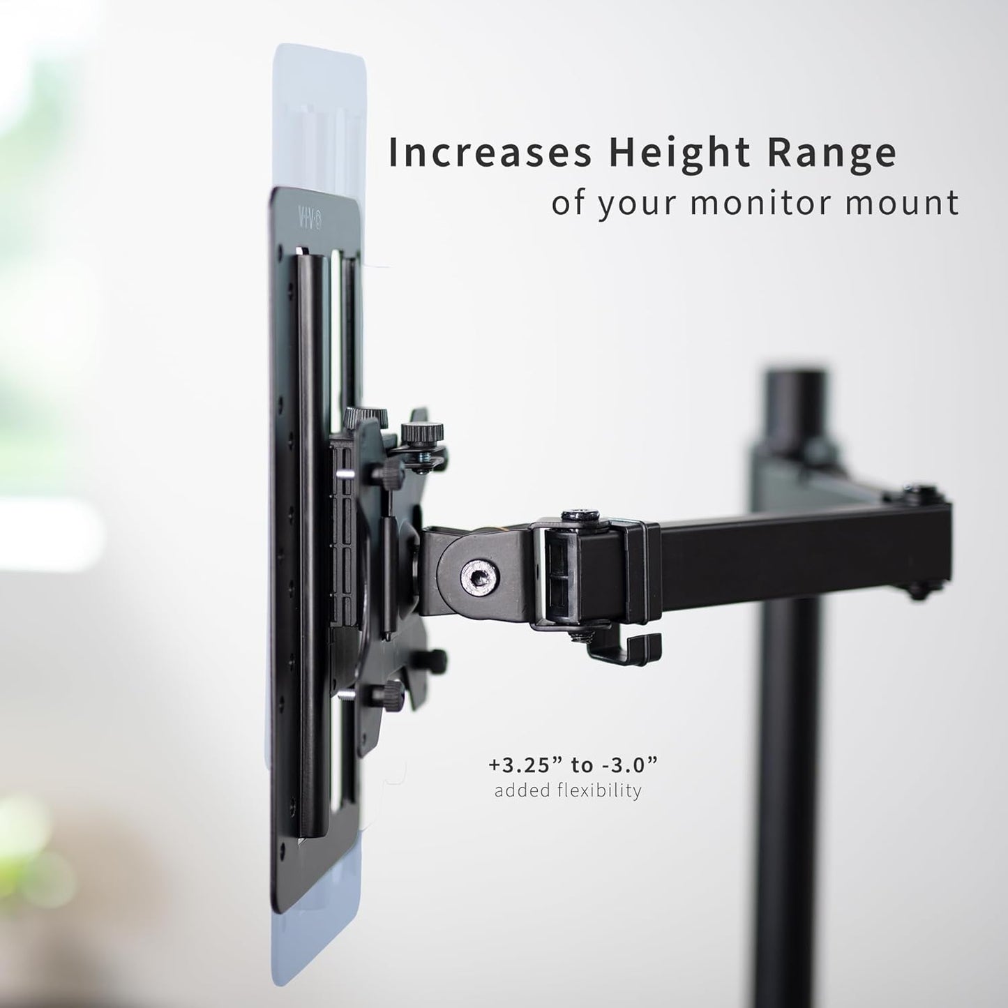 VIVO 27 Inches Height Adjustable VESA Adapter Stand for Individual Monitors up to Black