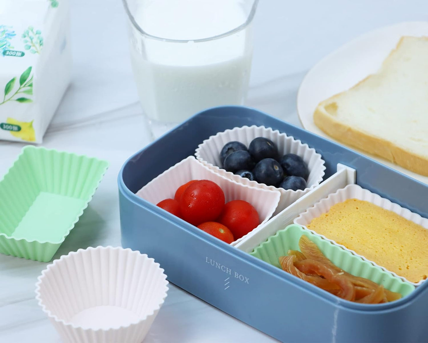 Skiennix Silicone Muffin Cups - 24-Pack Reusable Cupcake Liners in Neutral Colors | Round, Square & Rectangular