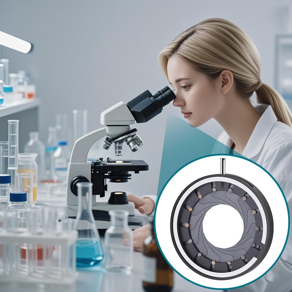 FotoAene Microscope(SK25) Microscope Adjustable Iris Aperture Diaphragm Aperture Adjustable Lens Optical Diaphragm