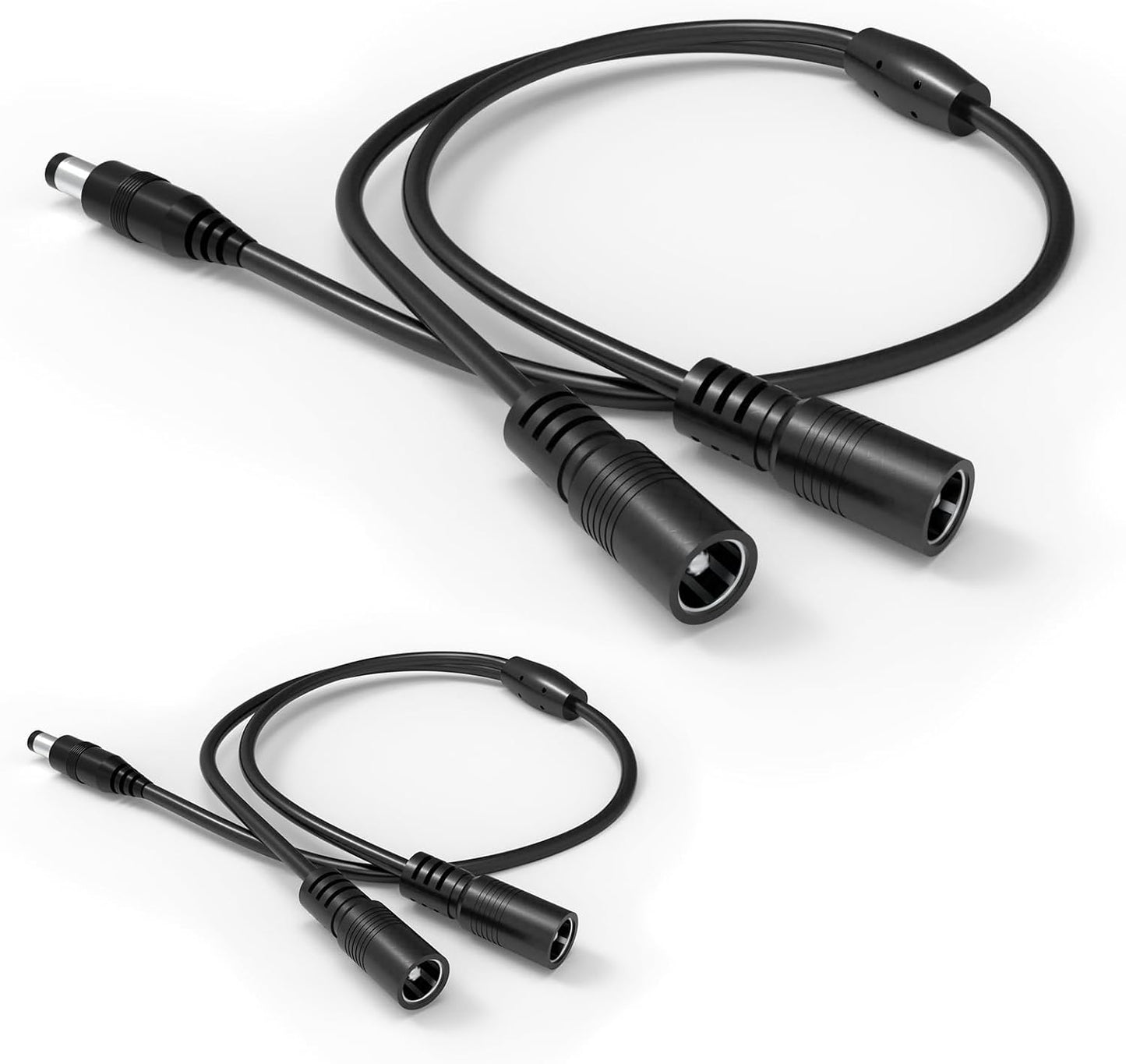 Varbmt 2 Pack 60CM(2FT) 1 2 20AWG 5.5mm 2.1mm DC Y Splitter Cable Male to Female, x DC Power Extension Adapter Cable
