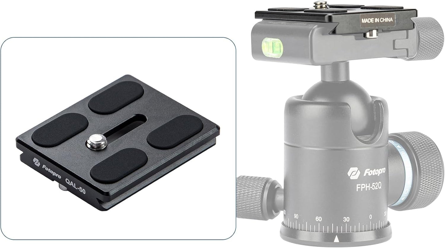 Fotopro 50mm 1/4 Inch arca Swiss Plate with Screw Universal Quick Release Plate for DSLR Camera Tripod Ball Head