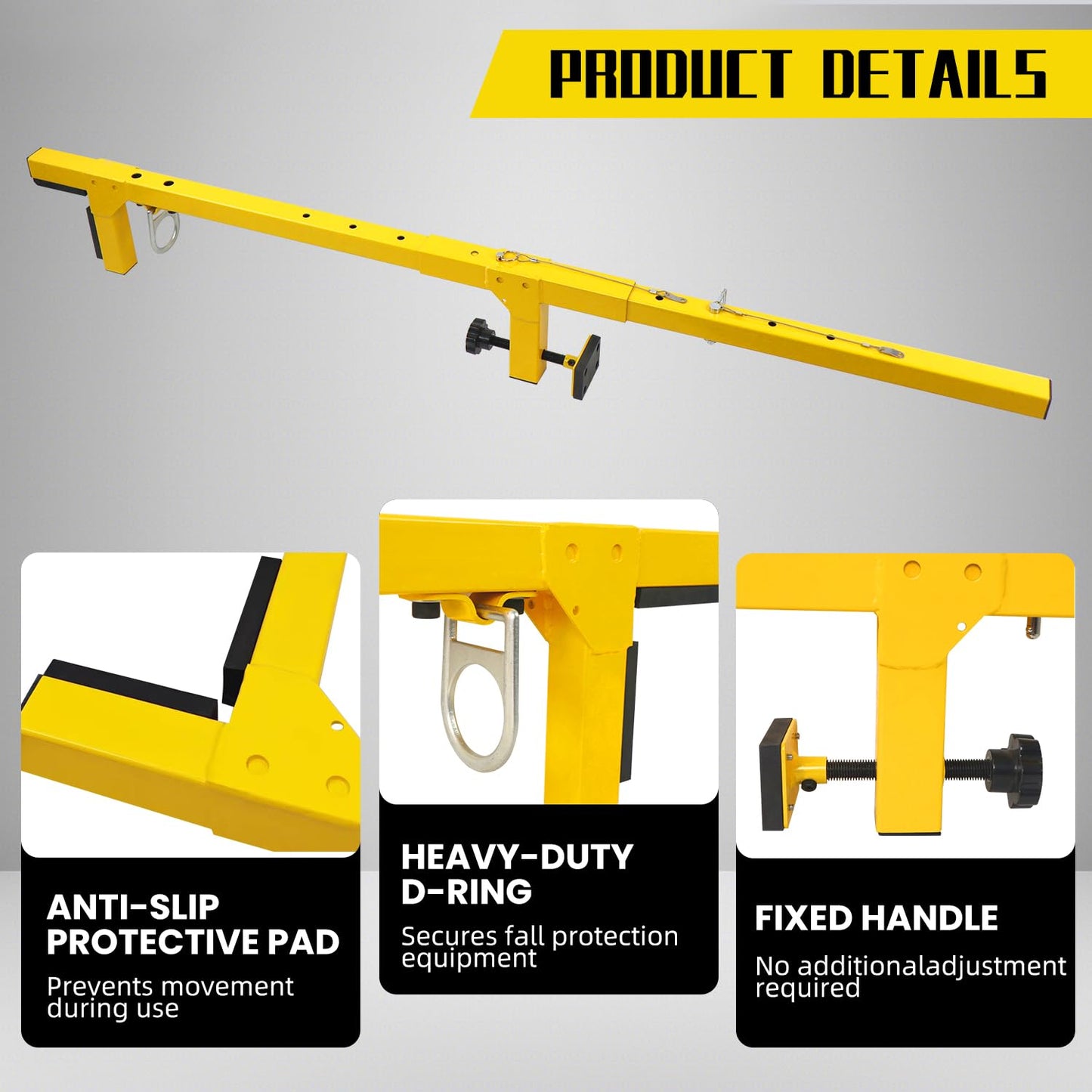 DOLEMODUO Adjustable Non-Penetrating Anchor, Reusable Temporary Fall Parapet Roofing Safety Anchor for Door & Window, Portable Safety Anchor for Construction & Home Use