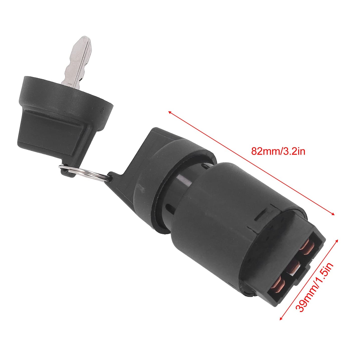 Hapivida Ignition Starter Switch, 2 Keys ABS Key Switch with Lock
