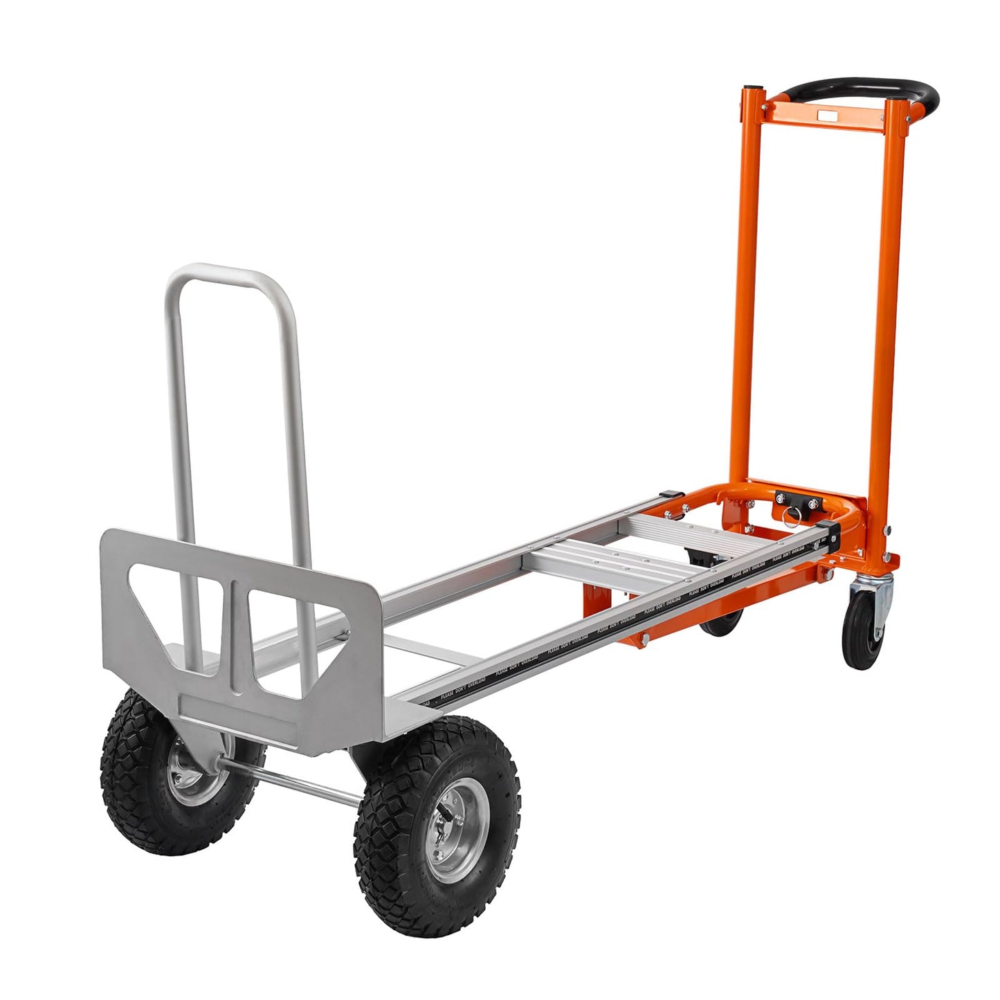 Hitgrand 3in1 Convertible Hand Truck, Aluminum Hand Trucks 880 lb Capacity, Utility Dolly Cart Converts from Hand Truck Dolly to Platform Cart 3 Positions for Transport & Moving with 10" Rubber Wheels