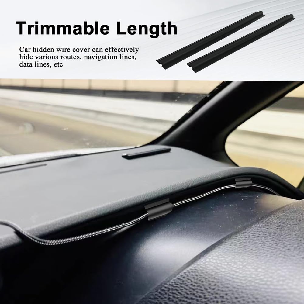 QZTYTY 4PCS Car Concealed Wire Cover, Car Wire Sleeve, Automotive Power Cord Cover, Car Interior Accessories Adhesive