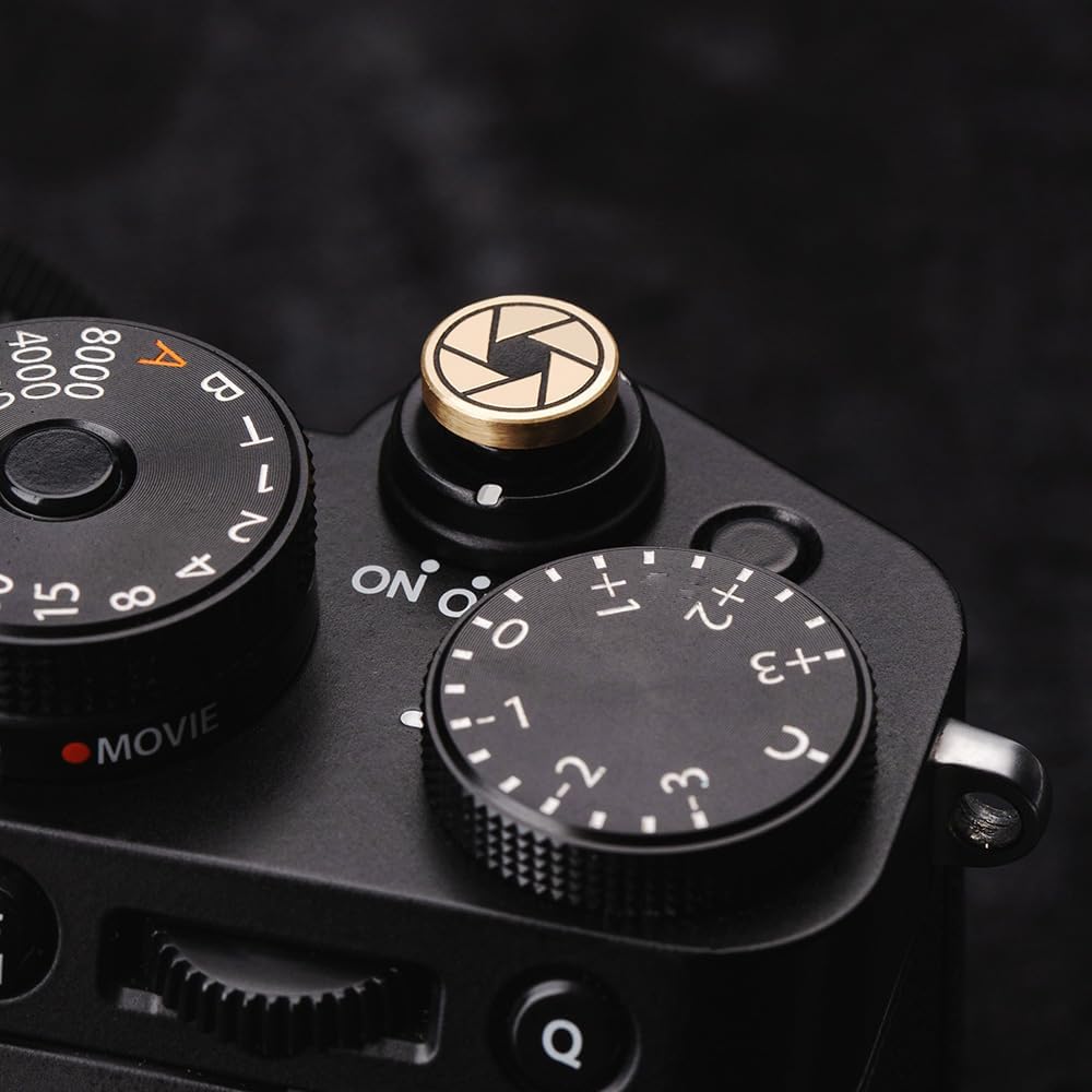 X100V X100F XE4 XE3 XT5 XT4 XT30 Pure Copper Aperture Camera Shutter Button, Suitable for Fuji for Nikon ZF ZFC