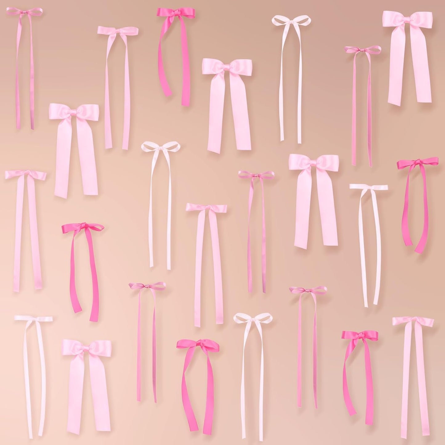 Skiennix 40Pcs Pink Bow Wall Decor - DIY Photo Backdrop & Garland for Birthday, Baby Shower, Bachelorette Party