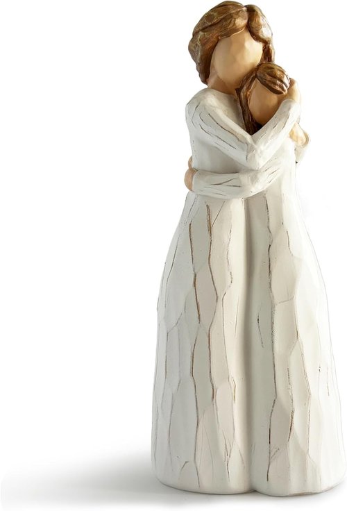 Mom Birthday Gifts from Daughter – Gift for Mom or Daughter,7.8'' Mother and Daughter Hand Painted Figure,Mother’s Day, Birthday, Christmas