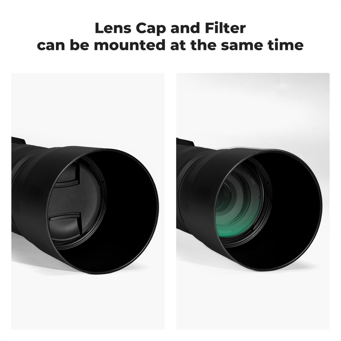 ET-74B 100-400mm f/5.6-8 70-300mm f/4-5.6 67mm K&F CONCEPT Lens Hood Replace of Hood Compatible with Canon RF is USM
