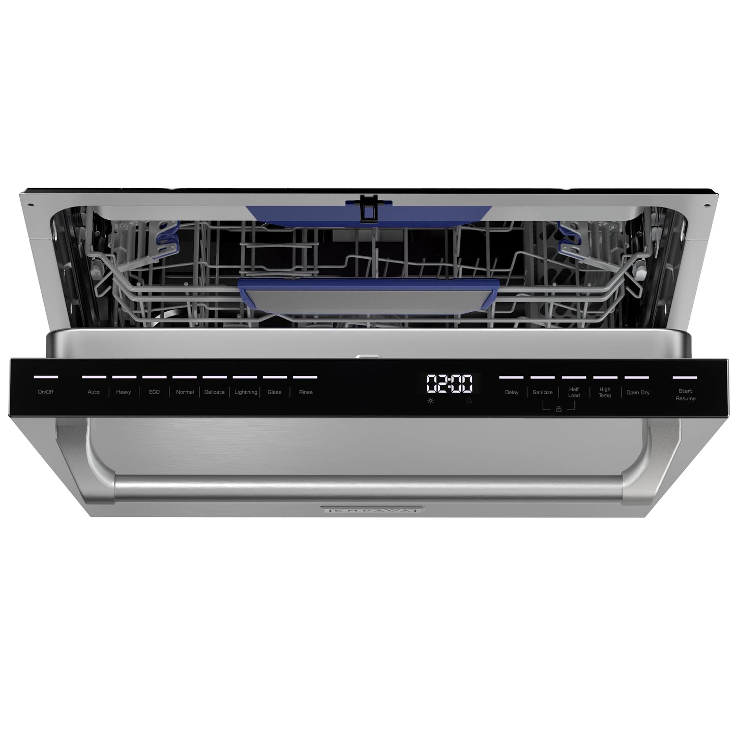 Empava 24 Inch Built-in Dishwasher, Stainless Steel Tub, 15 Place Settings, 8 Wash Cycles, 3 Racks, Dual-Dry System, Top Control, 45 dB Ultra Quiet, Energy Star & UL Certified