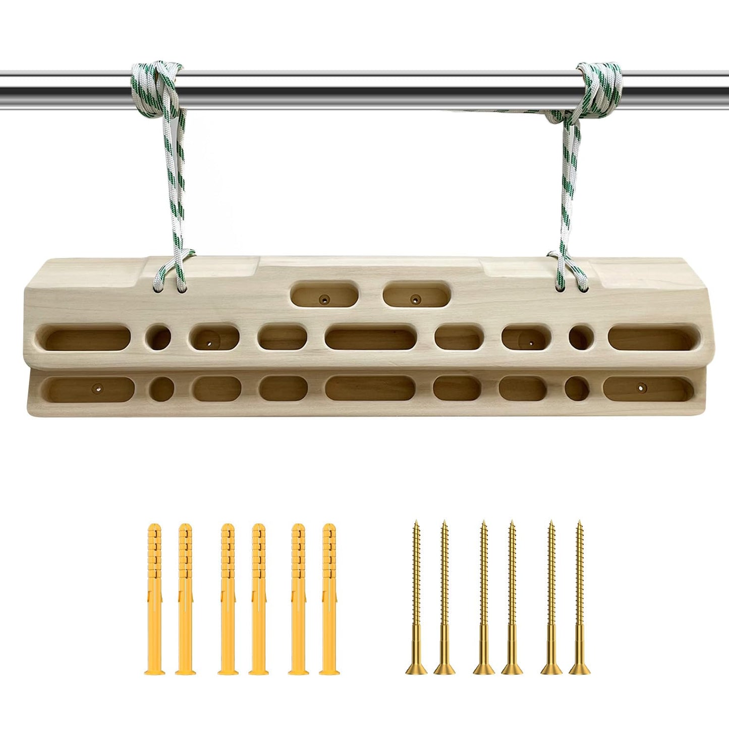 Climbing Hangboard Rock Climbing Training as Climbing Fingerboard with Jugs, Slopes and Edges, Pockets as Door Mounted Training Station Rock Climbing Pull Up Bar (A-Zy-003)