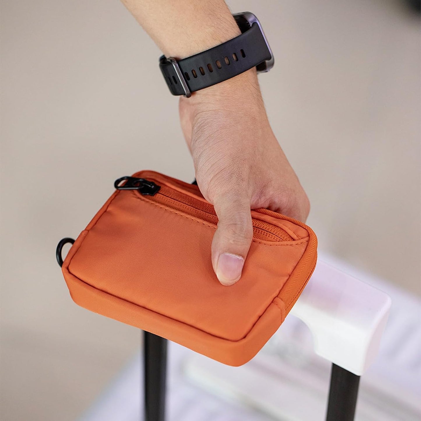 Vmohuyktx Polyester Electronic Gadget Cable Devices Management Bag for Phone Accessories and Headphones Portable Device