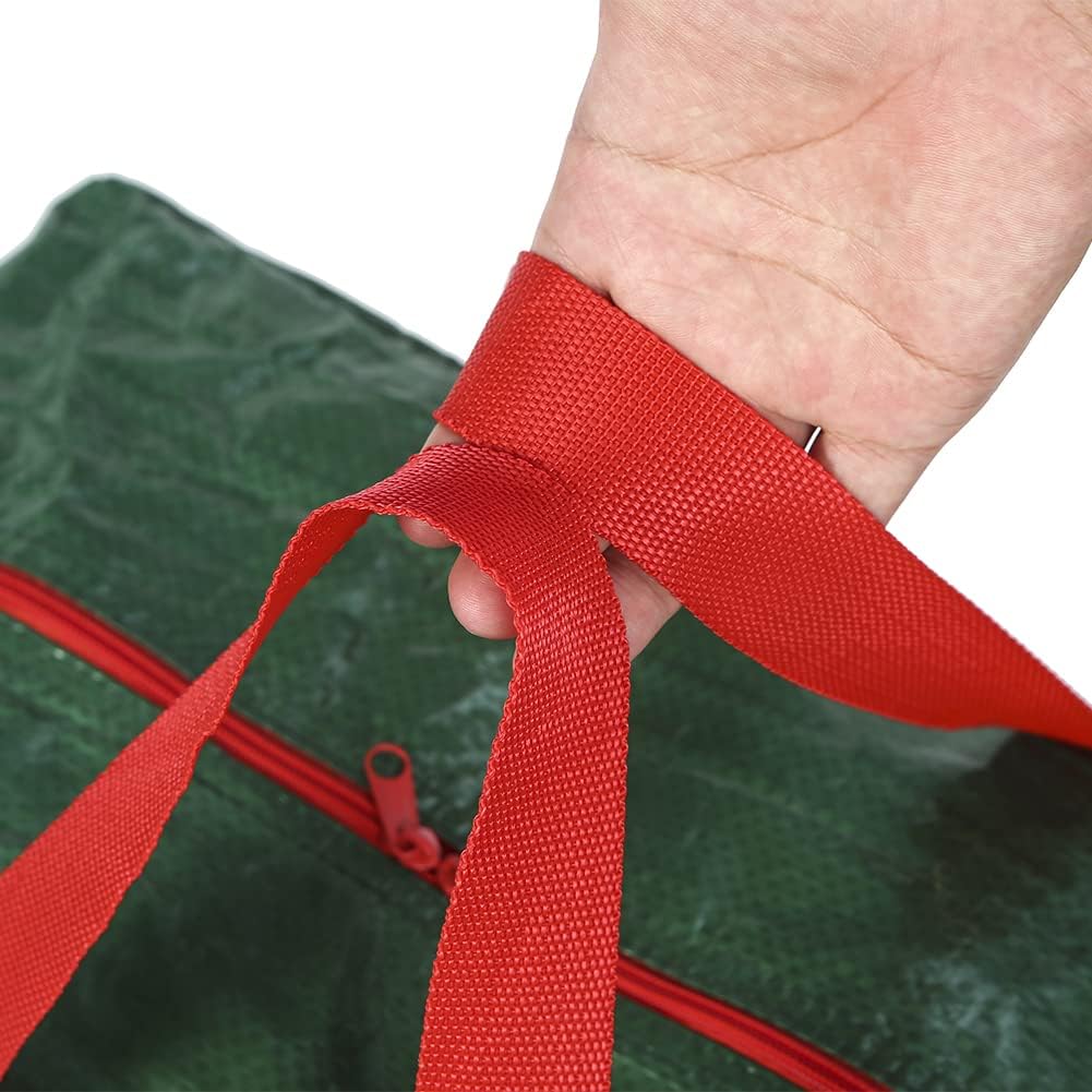 Sattiyrch Christmas Garland Storage Bags - Waterproof Dual Zipper Design with Card Slot | 2-Pack, Green