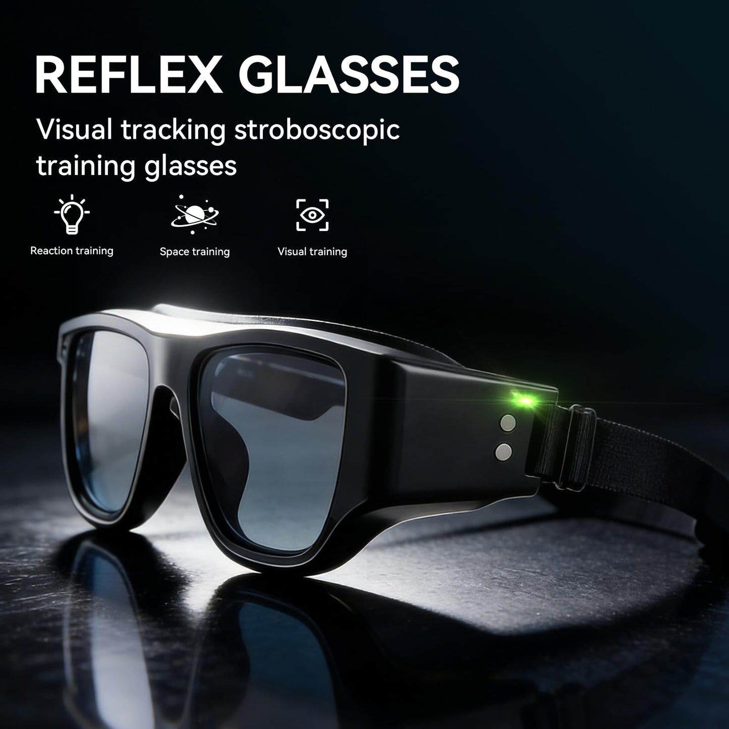 Netrix Reflex Glasses for Sports Training - Smart Vision & Reaction Speed Enhancer for Boxing, MMA, Baseball, Tennis - Adjustable Fit, Touch Control & Magnetic Charging