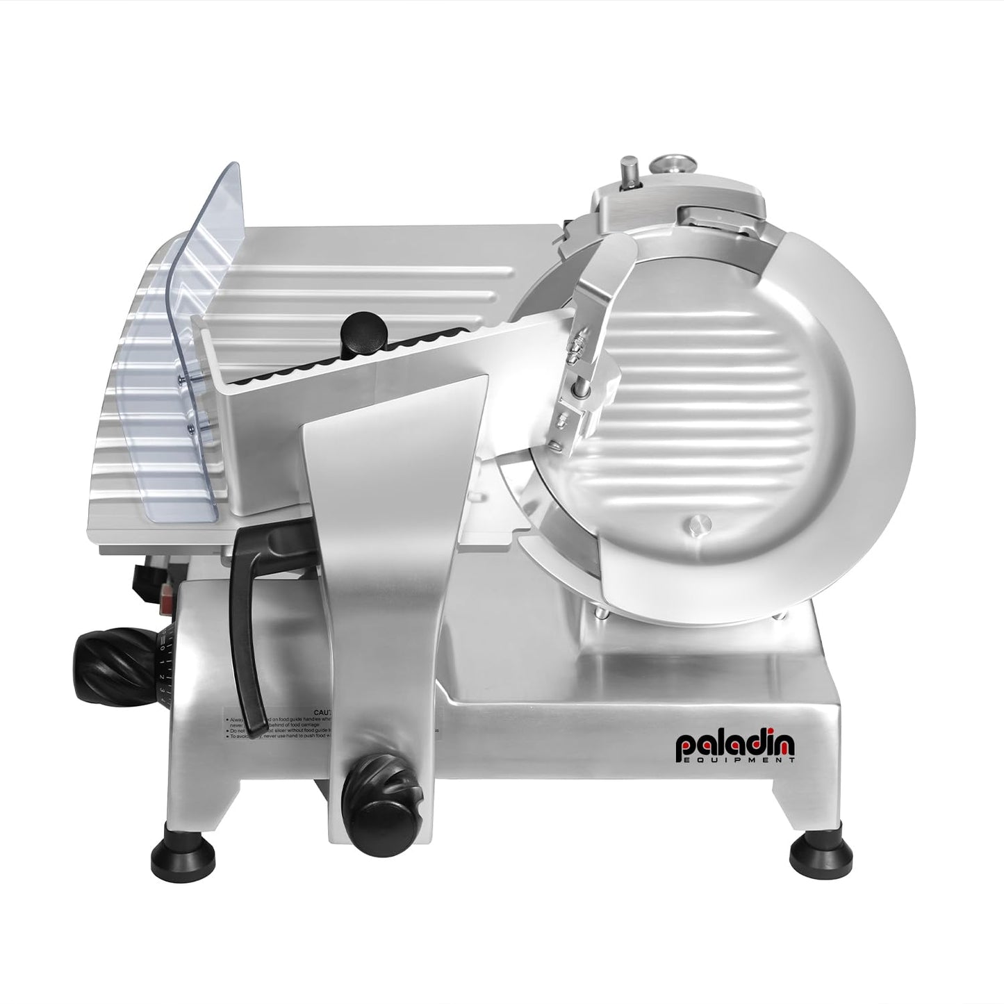 Paladin Equipment 12" Commercial Electric Manual Heavy-Duty Meat Slicer with 1/2 HP Gravity Feed,peak power 850W, Anodized Products,Adjustable Thickness for Meat,Cheese,Veggies Ham Fruit