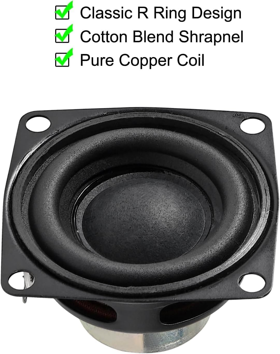 D-FLIFE 4pcs 2 Inch 10W 4 53MM Audio Speaker Driver Full Range Speaker Ohm Bluetooth Bass Loudspeaker for Repair