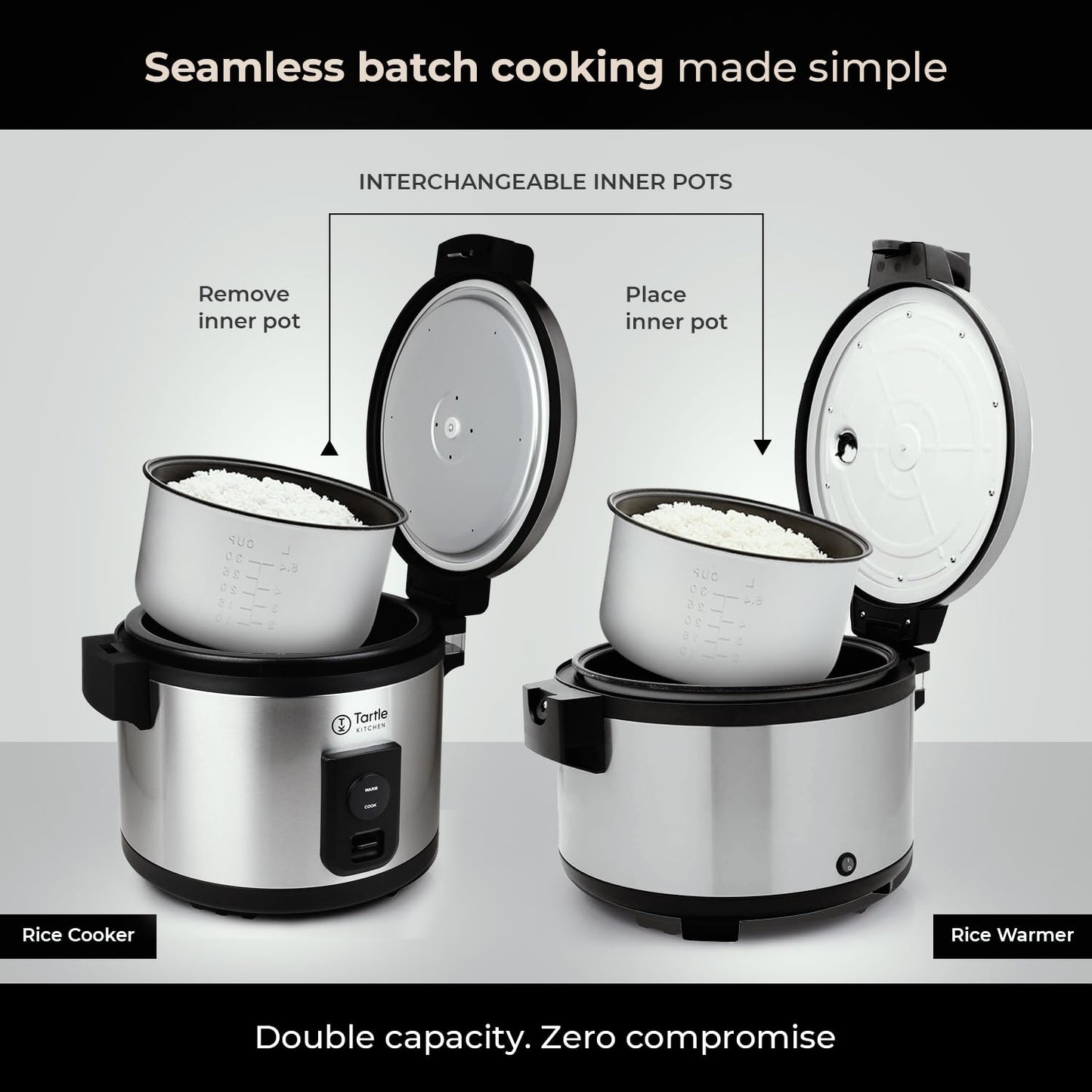 Dual-unit commercial rice cooker bundle