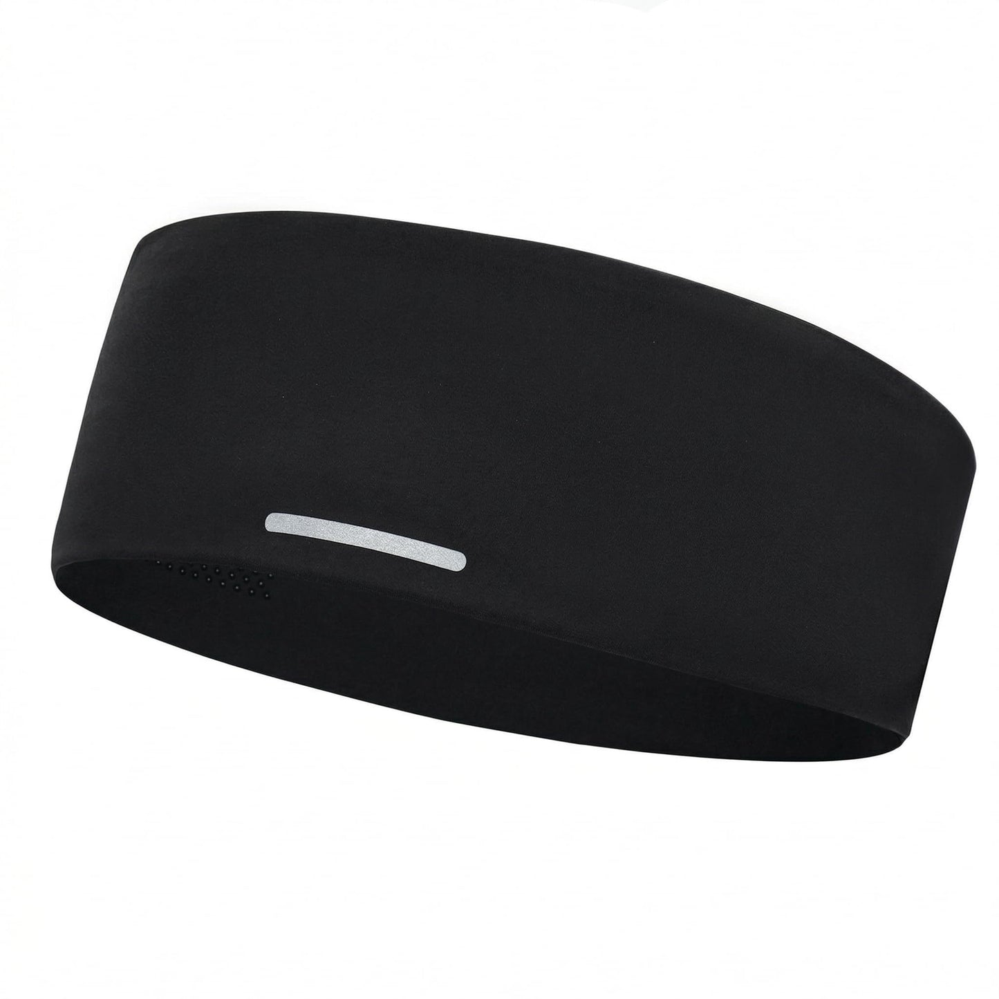 Sukeen Lightweight Sports Headbands for Men, Moisture Wicking Sweat Bands Headbands Non-Slip, Reflective Elastic Mens Headband for Running, Cycling, Gym, Fitness, Sports, Black