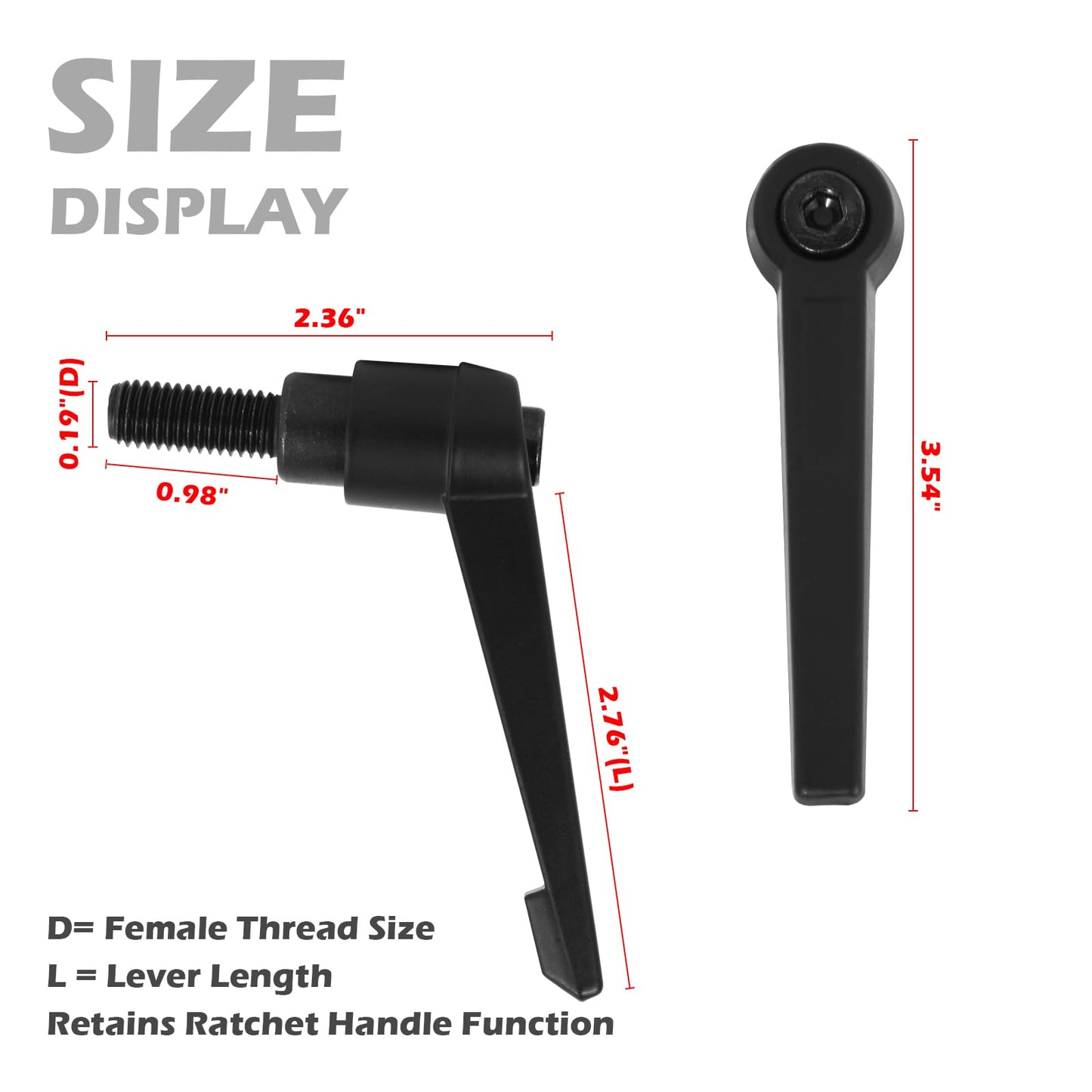 Exercise Bike Seat an Handle Height bar Adjustment Lever Replacement Parts for Peloton Spin Bike Adjuster Handle Adjustable Alloy L-Handle Accessories