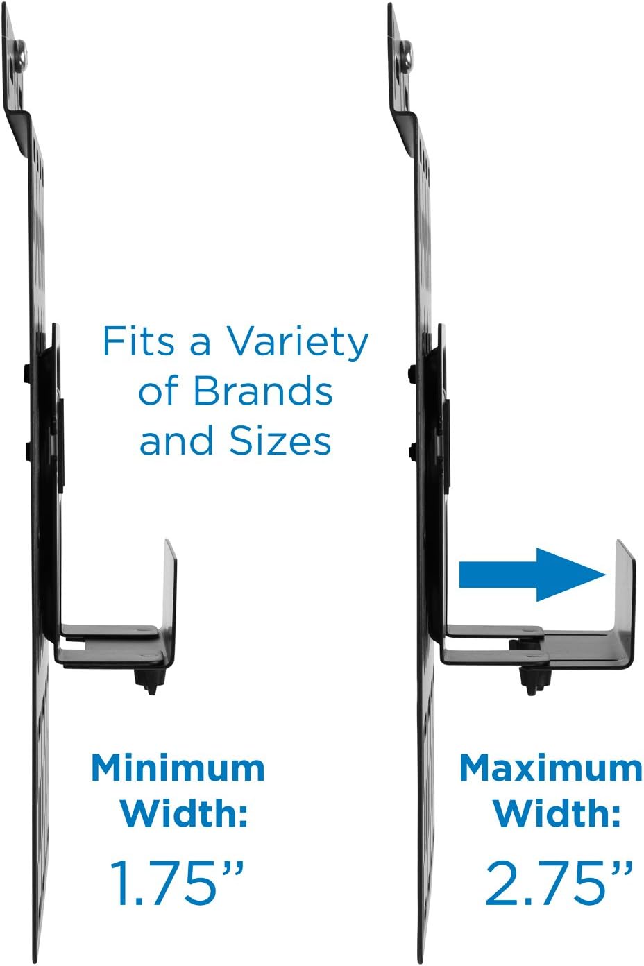 Mount-It! Cable Box Mount Behind TV | Adjustable Universal Mounting Bracket for Streaming Devices, Router, Modem, DVD |