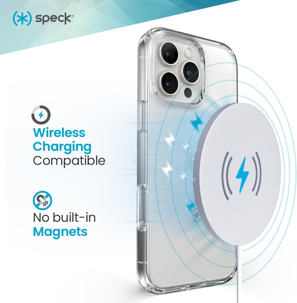 16 Speck Clear iPhone Pro Max Case - Slim Phone Case - GemShell - Crystal Clear