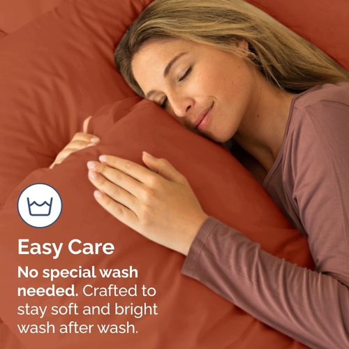King Pillow Cases by [Brand Name] - Ultra Soft Hotel Quality Covers | Comfy, Wrinkle-Free, 2-Piece Set in Terracotta