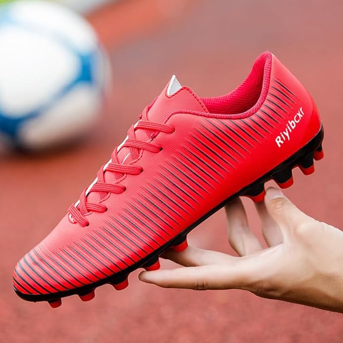 Women Soccer Cleats Lace-Up Turf Football Shoes Indoor Outdoor Low-Top Fustal Soccer Training