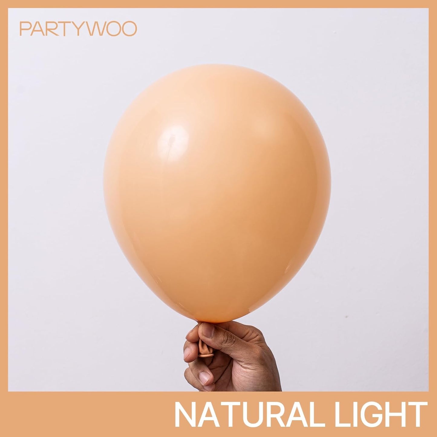 PartyWoo Nude Balloons - 100 Pcs Beige & Apricot Balloon Arch Kit | 5-36 Inch Sizes for Events