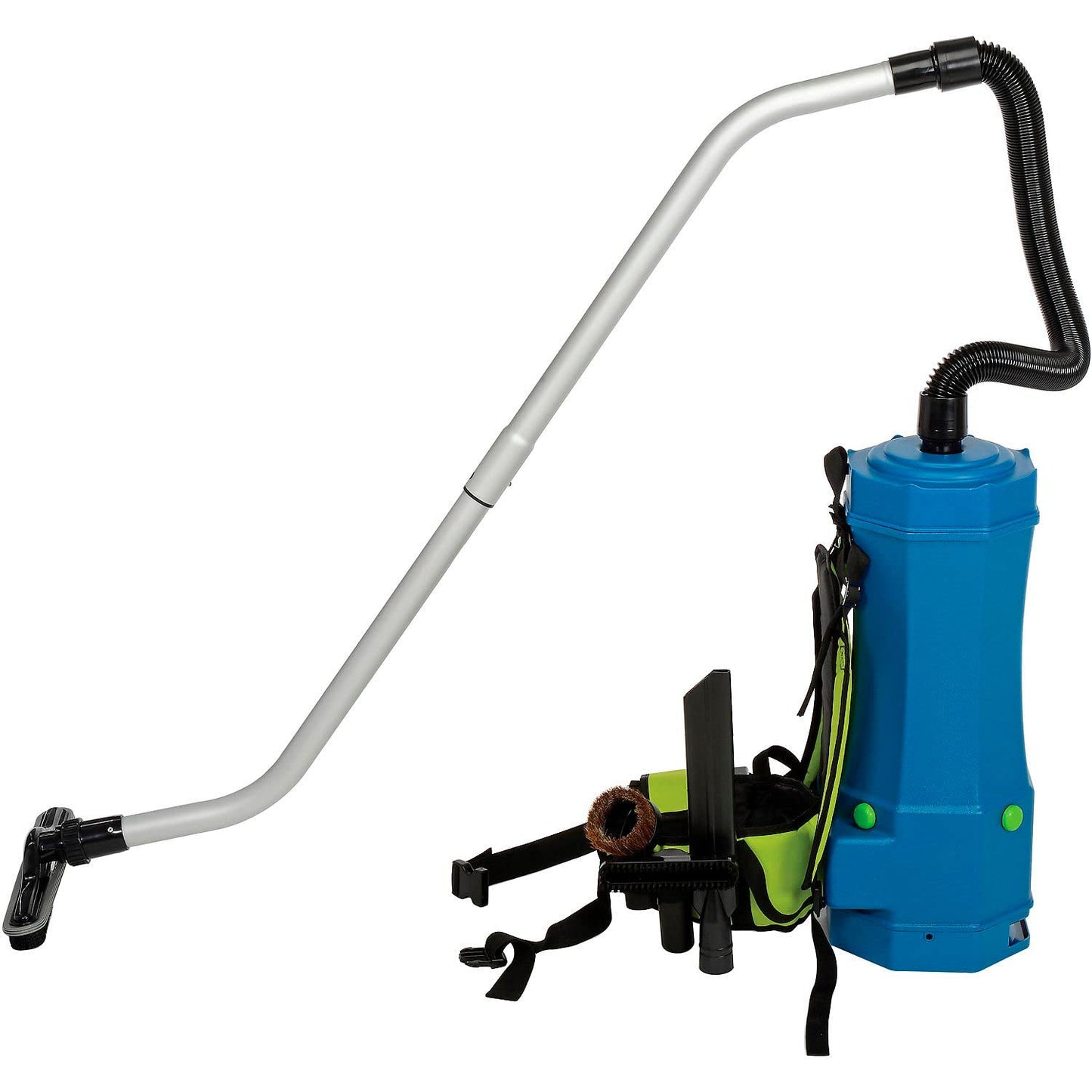 Global Industrial Commercial HEPA Backpack Vacuum with 8-Piece Tool Kit, 1-1/2 Gallon Capacity, 1500 Watt, 120V, 50'L Power Cord, Lightweight & Quiet 63 dB