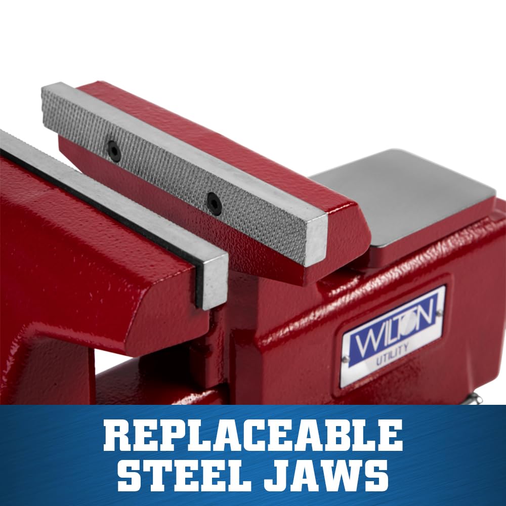 Wilton Utility Bench Vise, 6-1/2” Jaw Width, 6" Jaw Opening, 4" Throat (Model 676U)
