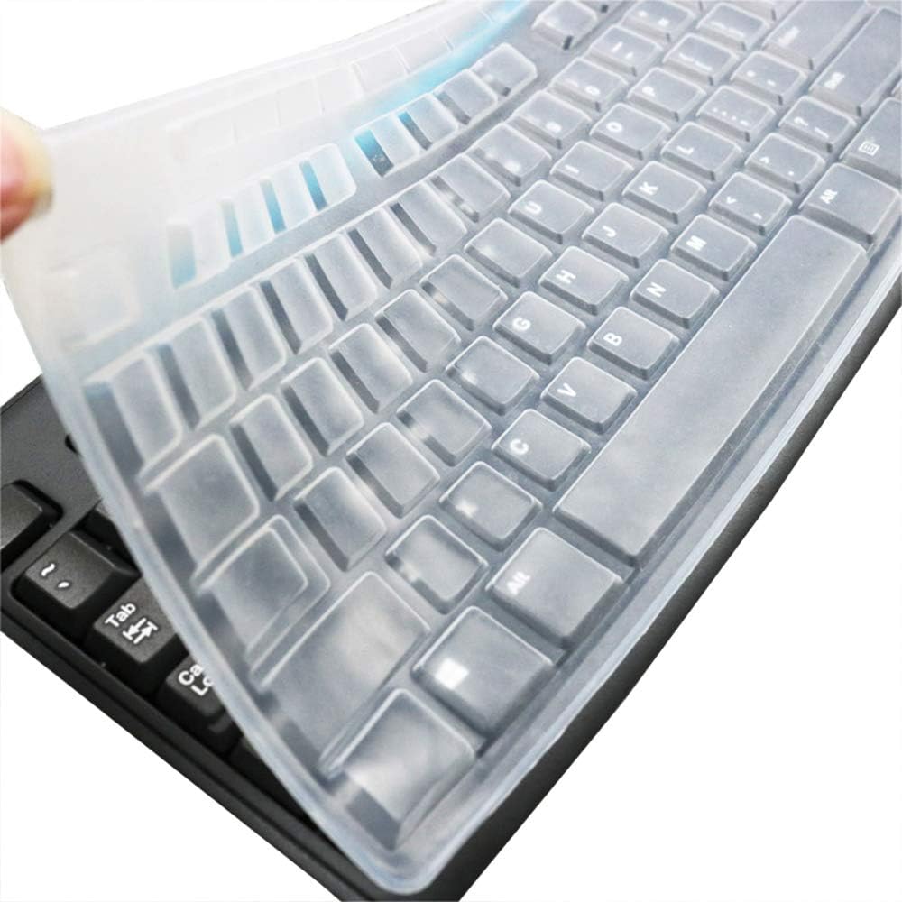 JuYuish MK370 MK270 K200 K260 K270 MK200 MK260 Ultra Thin Desktop Silicone Clear Keyboard Cover Skin Protector