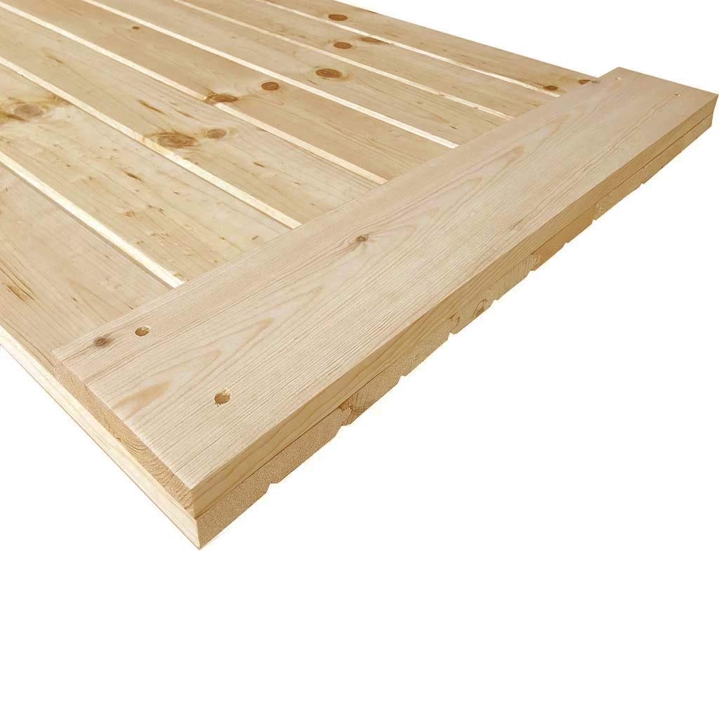 Kimberly Bay K-Bar Solid Pine Core Unfinished Interior Barn Door Slab DIY Kit 83.5 in. x 36 in.
