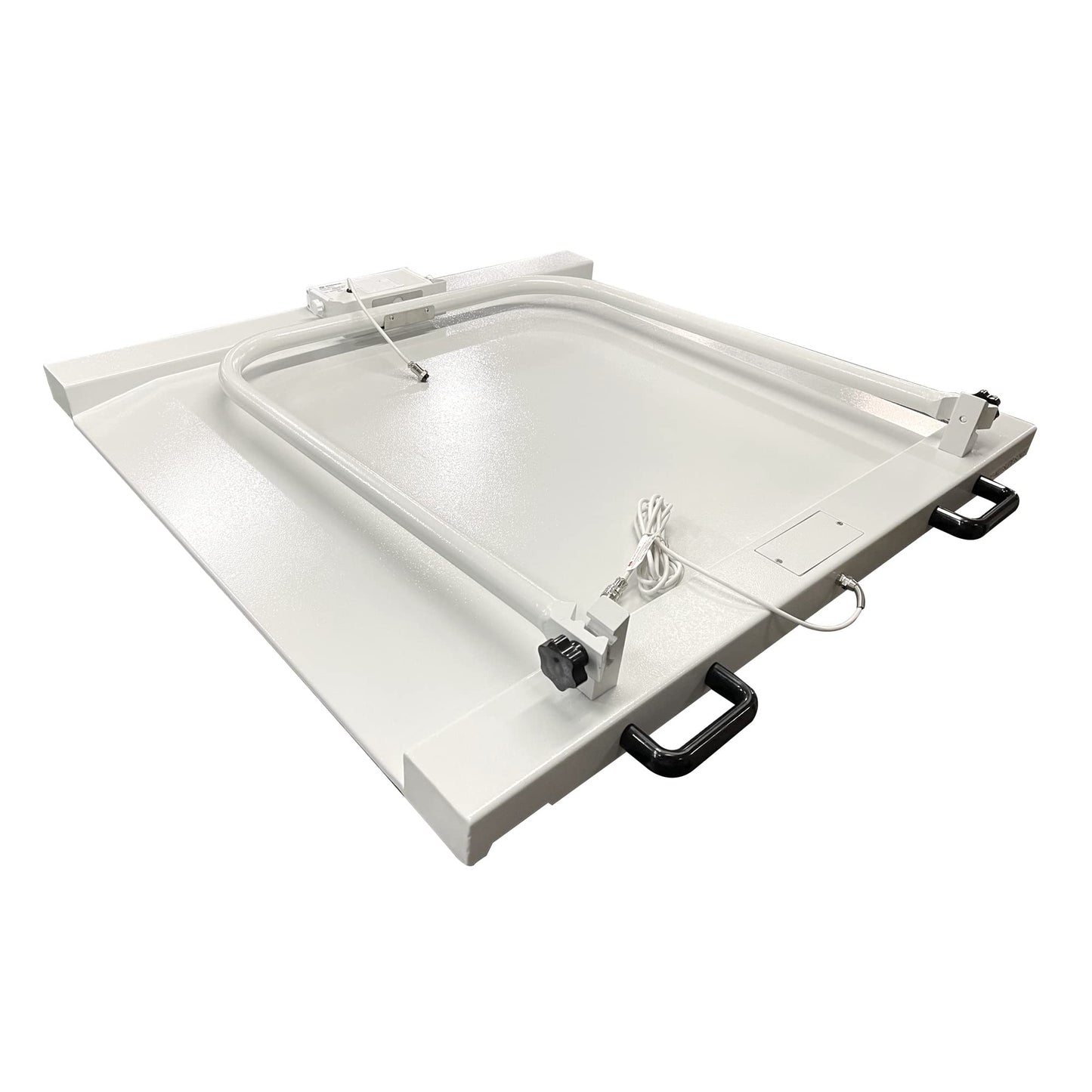 VisionTechShop MVW1 Heavy Duty Wheelchair Scale Platform 1000lb x 0.5lb / 500kg x 0.2kg, Intergrated Foldable Handle and Wheels for Easy Portability, Large LCD Display with Backlight - 1 Piece